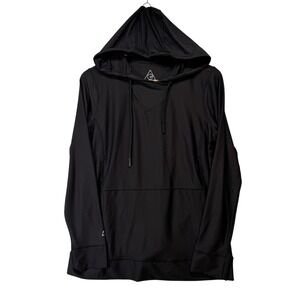 Gerry Black Performance Hoodie Mens Size M UPF 50 Quick Dry Lightweight Stretch‎